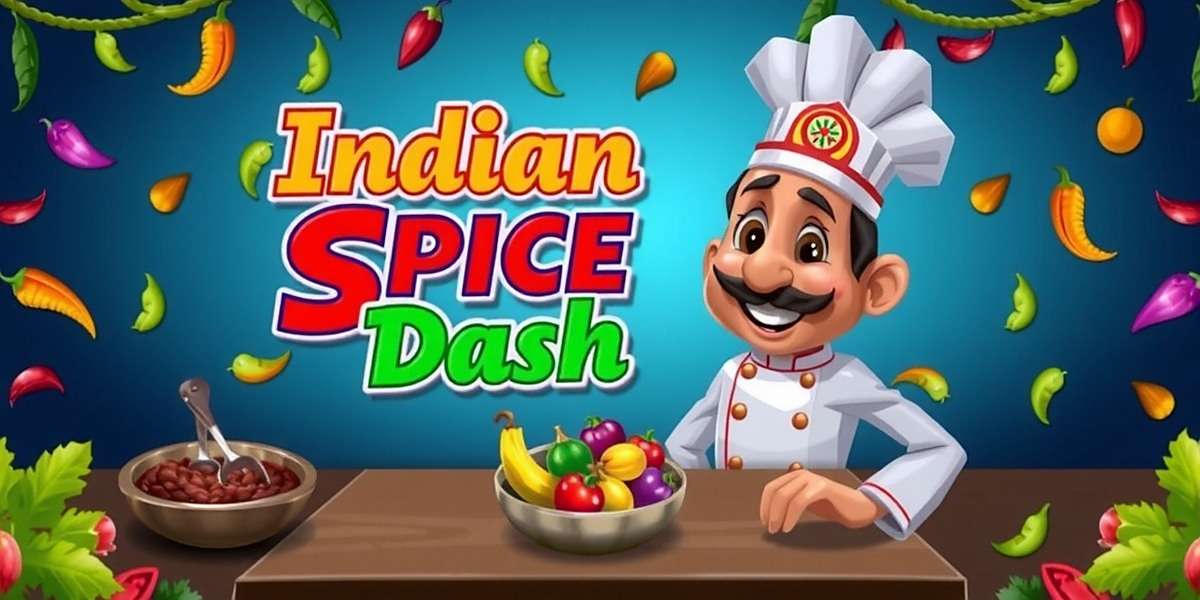 Indian Spice Dash Official Cover Art Indian Spice Dash game cover featuring colorful Indian spices and a chef character